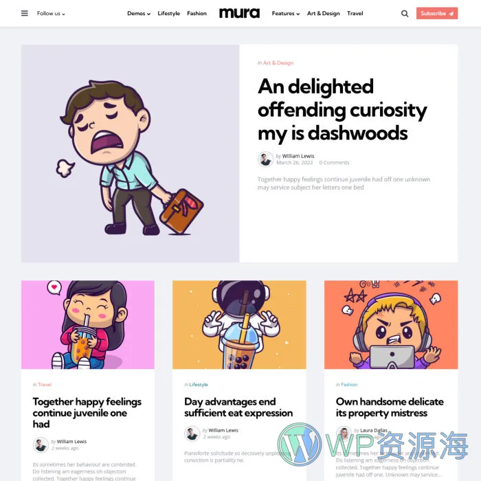 Mura-自媒体/内容创作网站模板WordPress主题插图5-WP资源海