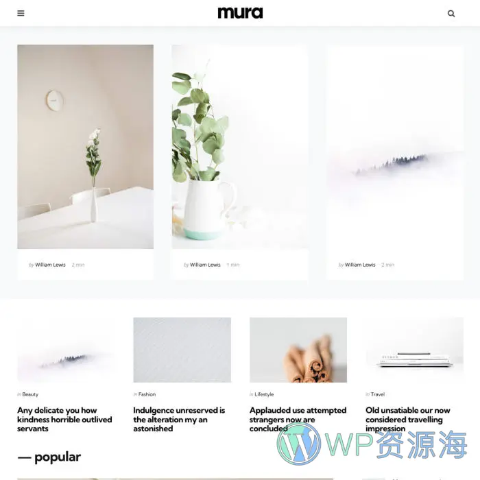 Mura-自媒体/内容创作网站模板WordPress主题插图14-WP资源海