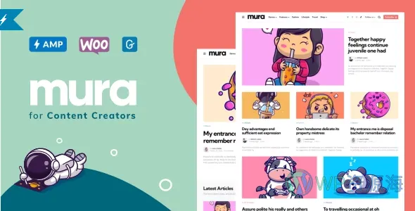 Mura-自媒体/内容创作网站模板WordPress主题插图-WP资源海