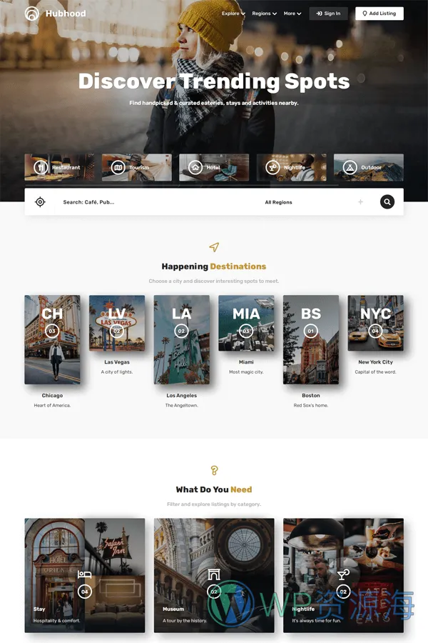 Hubhood v1.5.4 分类信息收录网站模板WordPress主题插图3-WordPress资源海
