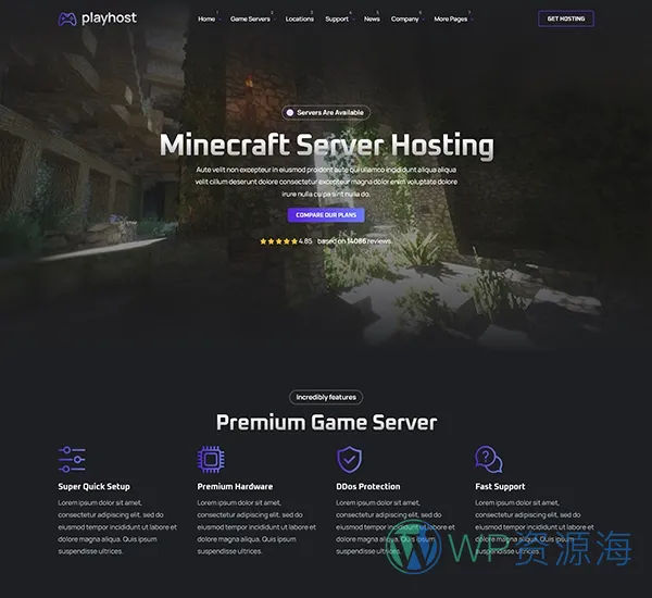 Playhost-游戏服务器主机托管HTML网站模板[更至v1.1.6]插图6-WP资源海