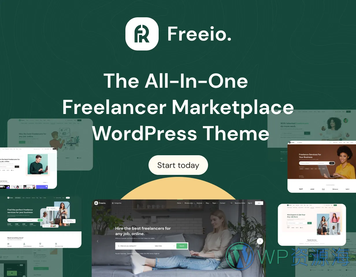 Freeio v1.2.10 自由职业者招聘雇佣市场网站模板插图2-WordPress资源海