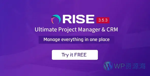 RISE v3.5.3 客户关系CRM/项目管理系统PHP源码插图-WordPress资源海