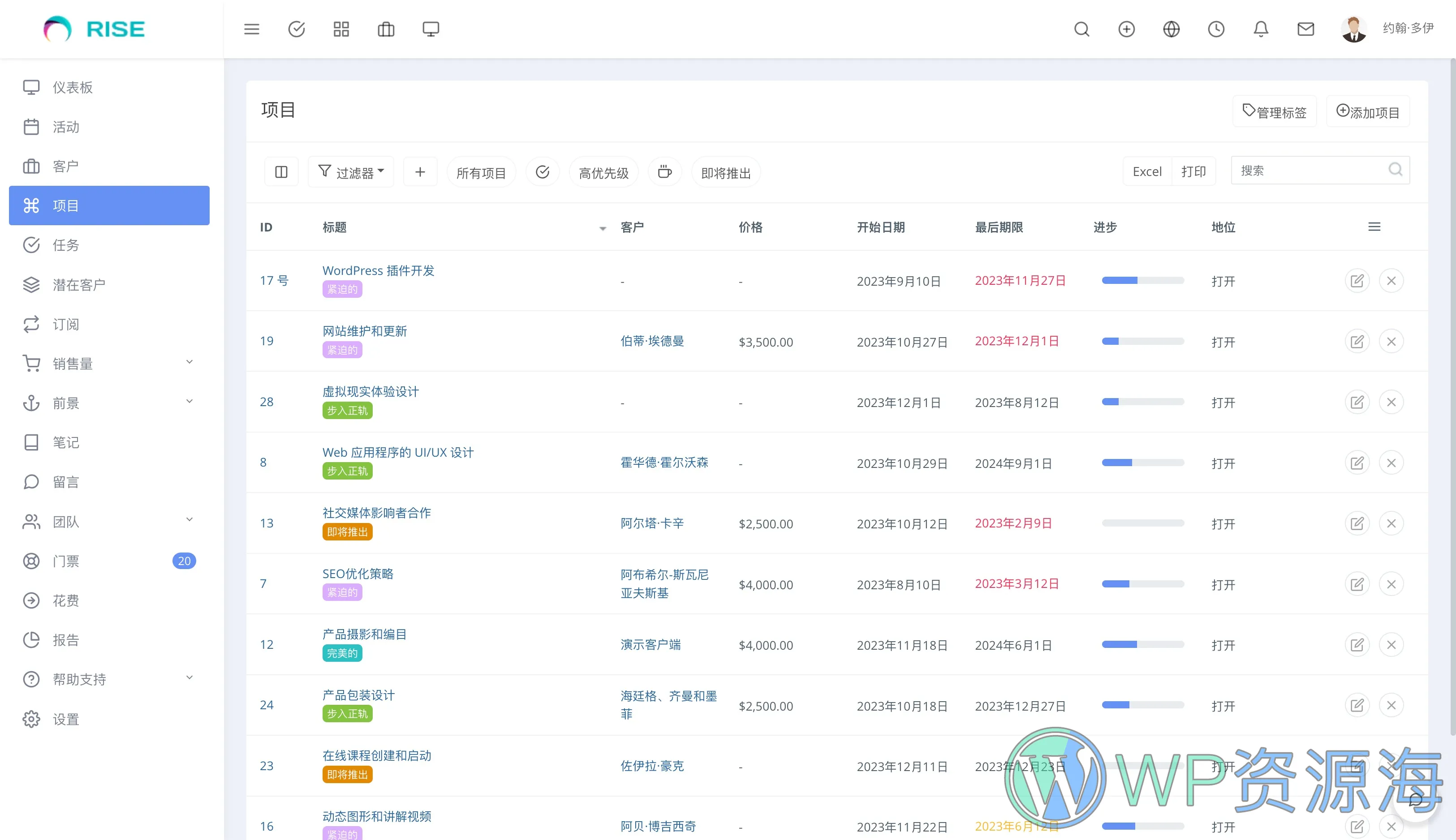 RISE-客户关系CRM/项目管理系统PHP源码[更至v3.6.1]插图5-WP资源海