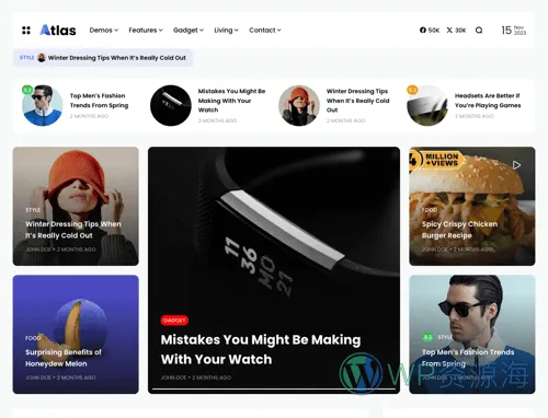 Atlas-简约漂亮WordPress新闻博客自媒体主题[更至v2.0.9]插图3-WordPress资源海