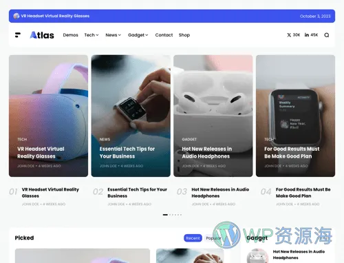 Atlas-简约漂亮WordPress新闻博客自媒体主题插图8-WP资源海