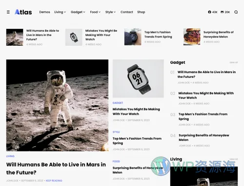 Atlas-简约漂亮WordPress新闻博客自媒体主题[更至v2.0.9]插图9-WordPress资源海