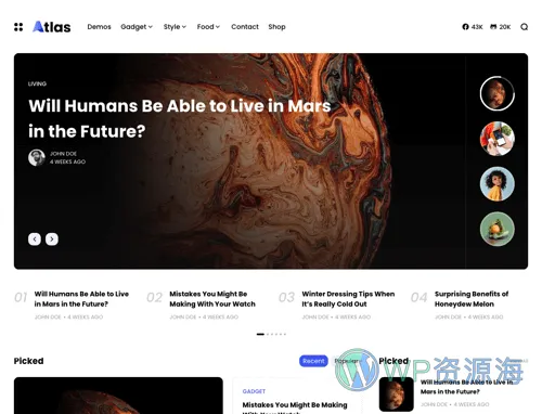 Atlas-简约漂亮WordPress新闻博客自媒体主题插图10-WP资源海