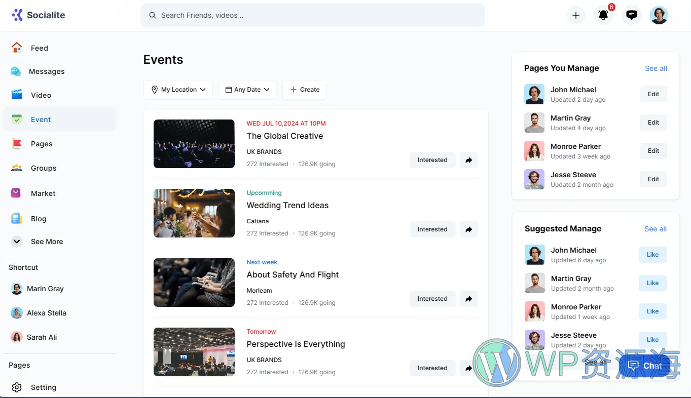 Socialite 3.0 组件齐全漂亮的社区论坛HTML模板插图5-WP资源海