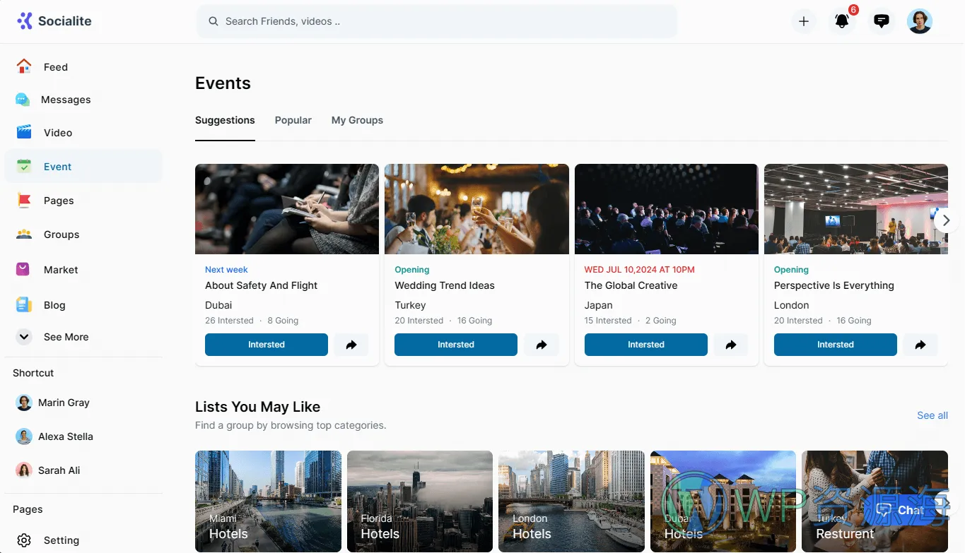 Socialite 3.0 组件齐全漂亮的社区论坛HTML模板插图6-WP资源海