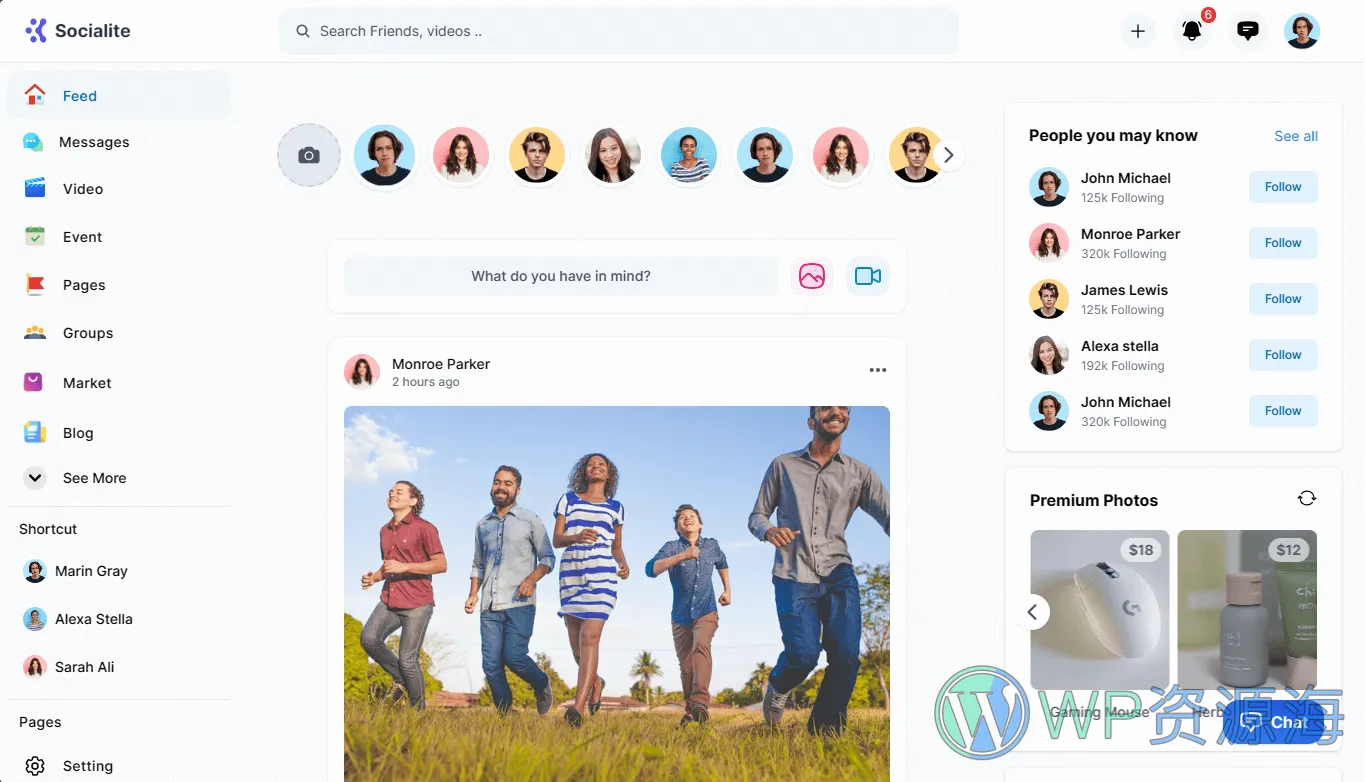 Socialite 3.0 组件齐全漂亮的社区论坛HTML模板插图11-WP资源海