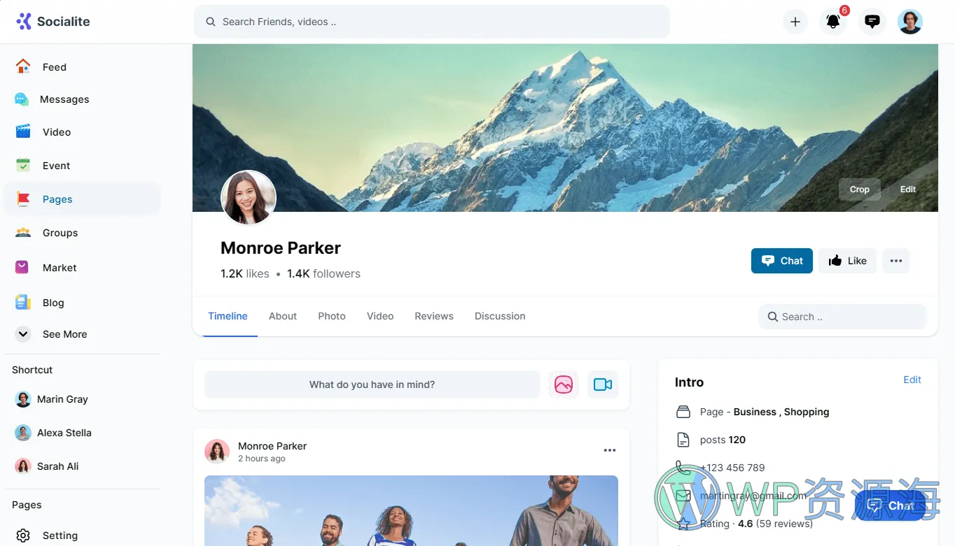Socialite 3.0 组件齐全漂亮的社区论坛HTML模板插图20-WP资源海