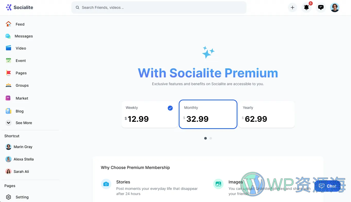 Socialite 3.0 组件齐全漂亮的社区论坛HTML模板插图22-WP资源海