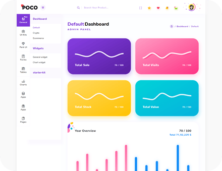 Poco 2.3 超漂亮的多合一后台管理模板图片1