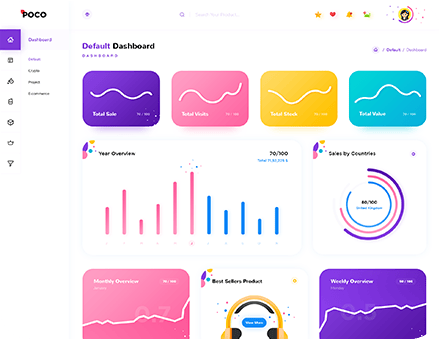 Poco 2.3 超漂亮的多合一后台管理模板图片6