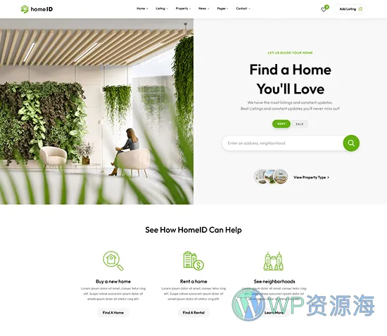 HomeID-房地产房屋中介租赁WordPress主题插图7-WP资源海