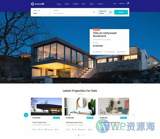 HomeID-房地产房屋中介租赁WordPress主题插图14-WP资源海