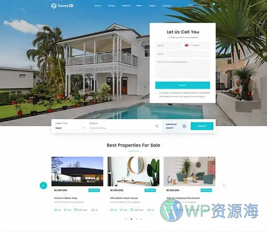 HomeID-房地产房屋中介租赁WordPress主题插图15-WP资源海