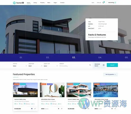 HomeID-房地产交易/房屋租赁WordPress主题[更至v1.7.8]插图16-WordPress资源海