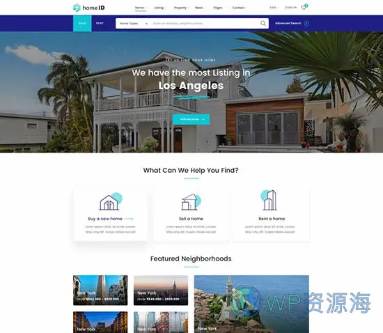 HomeID-房地产房屋中介租赁WordPress主题插图17-WP资源海