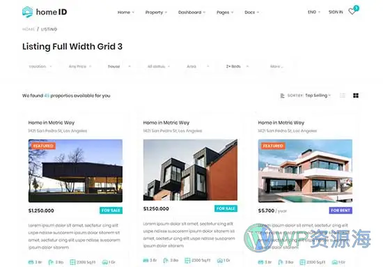 HomeID-房地产房屋中介租赁WordPress主题插图20-WP资源海