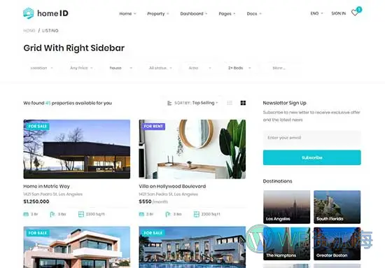 HomeID-房地产房屋中介租赁WordPress主题插图22-WP资源海