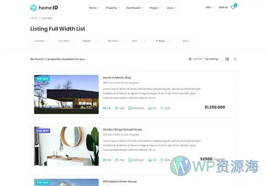 HomeID-房地产房屋中介租赁WordPress主题插图23-WP资源海