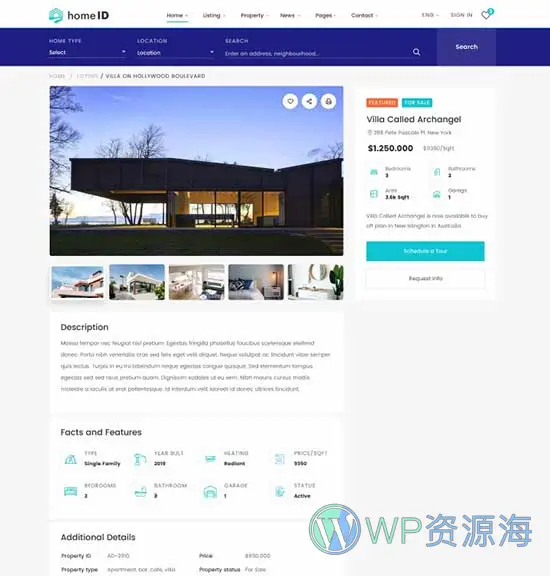 HomeID-房地产房屋中介租赁WordPress主题插图38-WP资源海