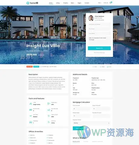 HomeID-房地产房屋中介租赁WordPress主题插图40-WP资源海