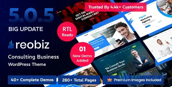 Reobiz-业务咨询/科技代理商公司WordPress主题插图-WP资源海