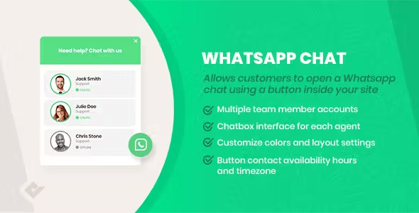 WhatsApp Chat PRO-快速联系与聊天按钮工具WordPress插件[更至v7.2.4]