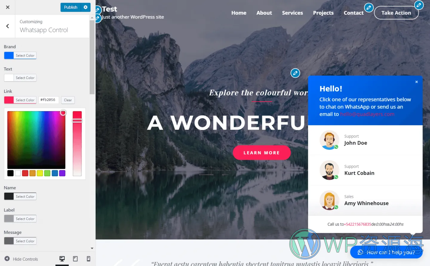 WhatsApp Chat PRO-快速联系与聊天按钮工具WordPress插件插图6-WP资源海