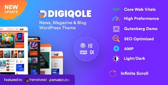 Digiqole v2.1.9 新闻杂志/博客WordPress主题
