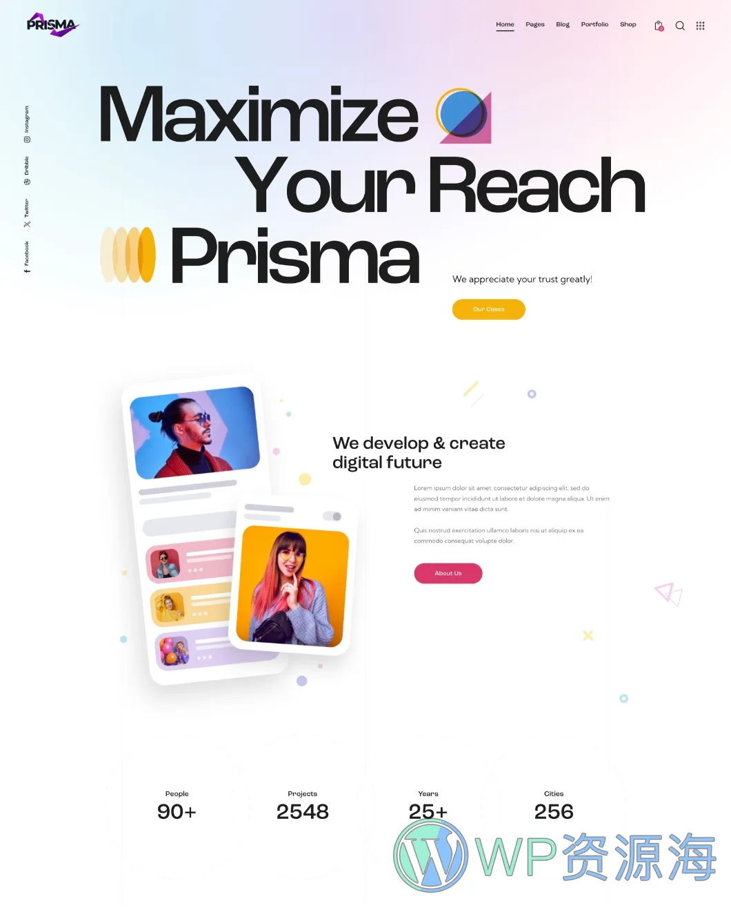 Prisma-人工智能AI数字软件网站模板WordPress主题插图6-WP资源海 Prisma-人工智能AI数字软件网站模板WordPress主题插图6-WP资源海