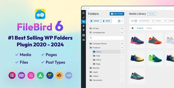 FileBird Pro-媒体库文件夹/图片管理WordPress插件[更至v6.2.3]