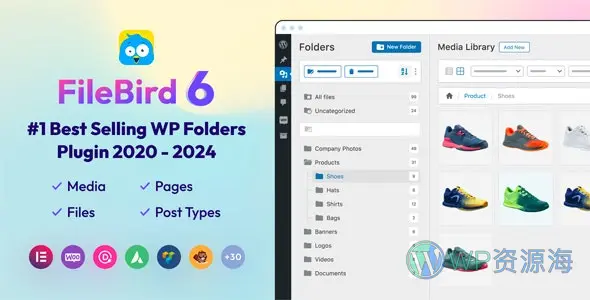 FileBird Pro-媒体库文件夹/图片管理WordPress插件[更至v6.3.0]插图-WordPress资源海