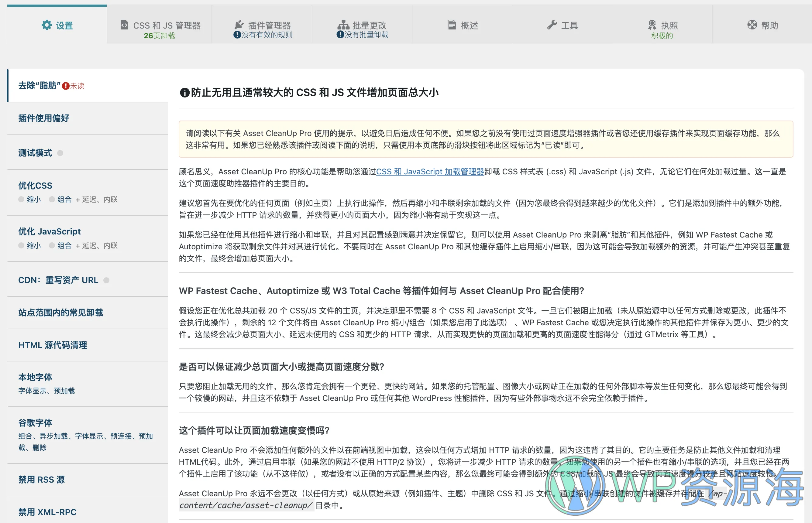 Asset CleanUp Pro : 提升网站性能的终极解决方案插图3-WordPress资源海