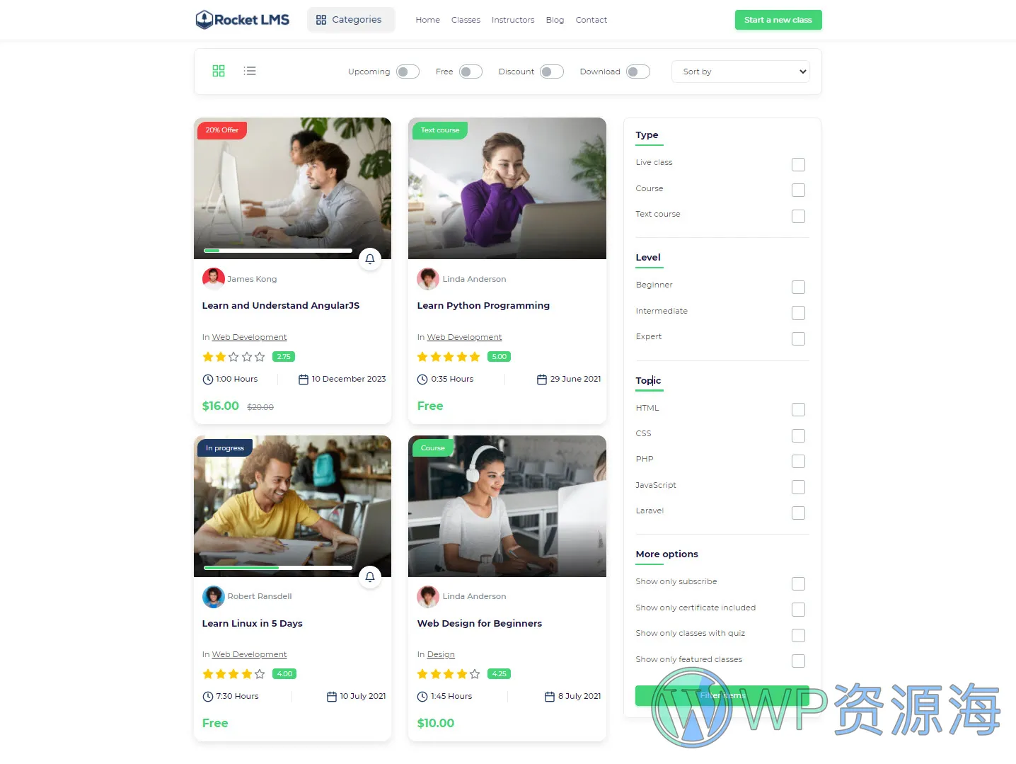 Rocket LMS-教育管理系统/在线课程PHP源码[更至v1.9.7]插图7-WP资源海