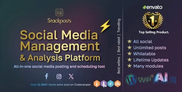 Stackposts v8.1.2 社交媒体管理和分析平台PHP源码插图-WordPress资源海