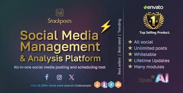 Stackposts v8.1.2 社交媒体管理和分析平台PHP源码