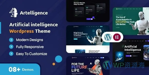 Artelligence v2.0 人工智能AI机器人网站模板WordPress主题插图-WP资源海