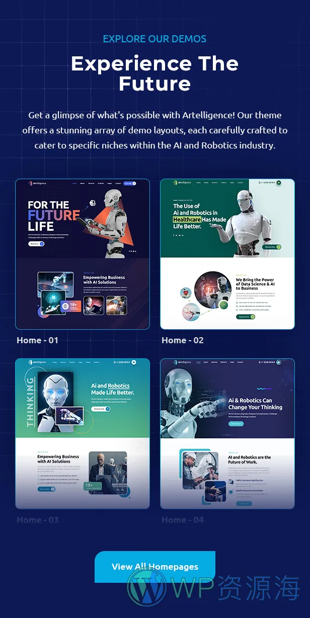 Artelligence v2.0 人工智能AI机器人网站模板WordPress主题插图1-WP资源海
