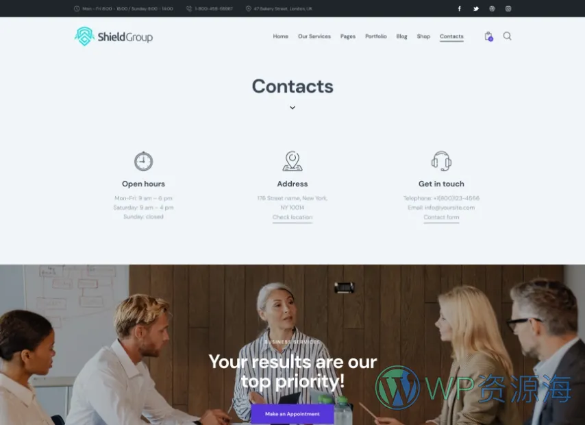 ShieldGroup v2.7 保险金融公司网站模板WordPress主题插图7-WP资源海