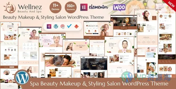 Wellnez-美容美妆健康SPA网站模板WordPress主题插图-WP资源海