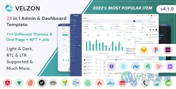 Velzon-2024年最新23合1精品管理后台模板[更至v4.1.0]插图-WordPress资源海