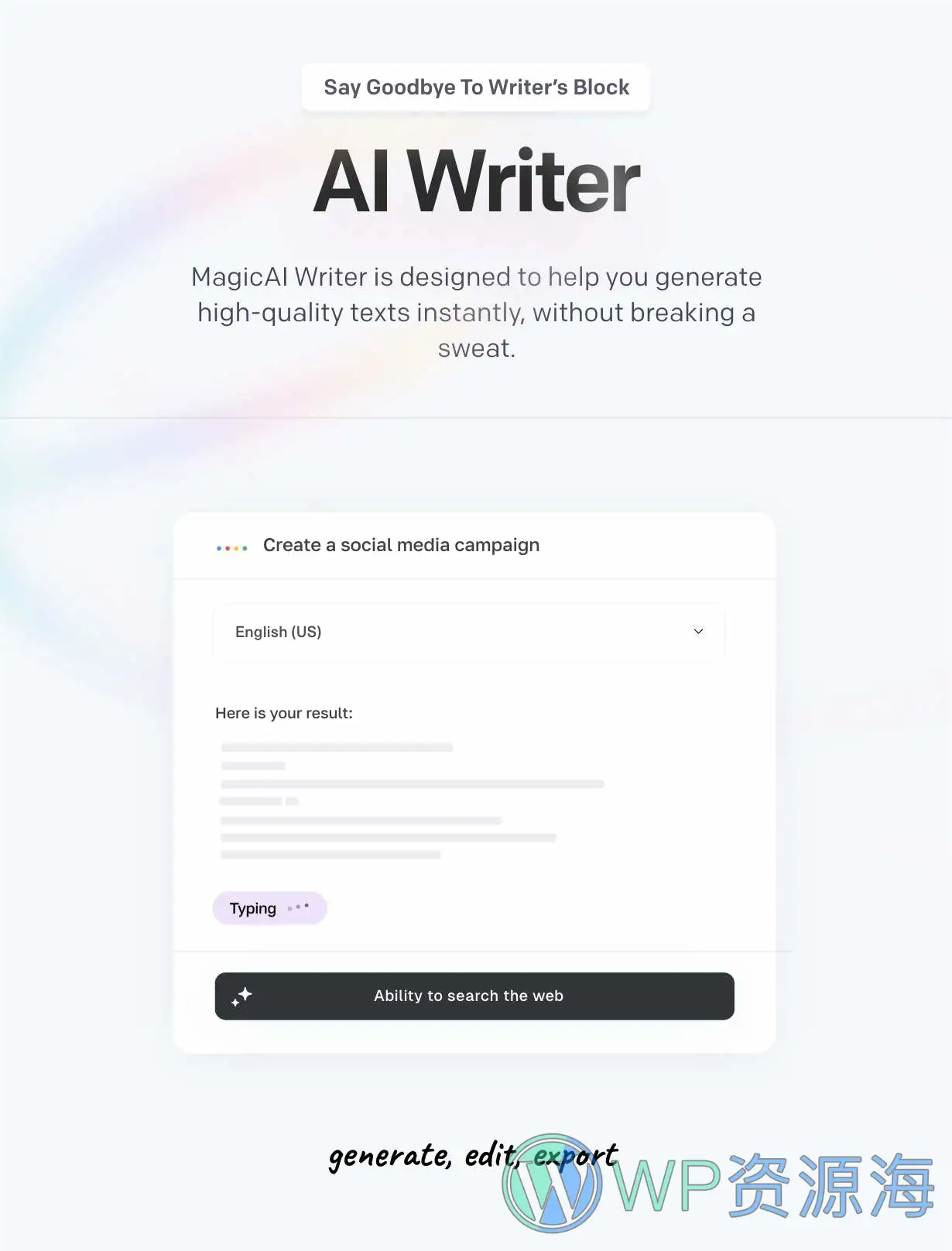 MagicAI 内容生成AI写作/GPT聊天/AI编码WordPress插件插图6-WP资源海