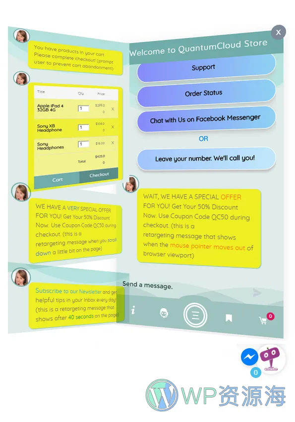 WoowBot-Woo商城机器人WordPress插件插图2-WP资源海