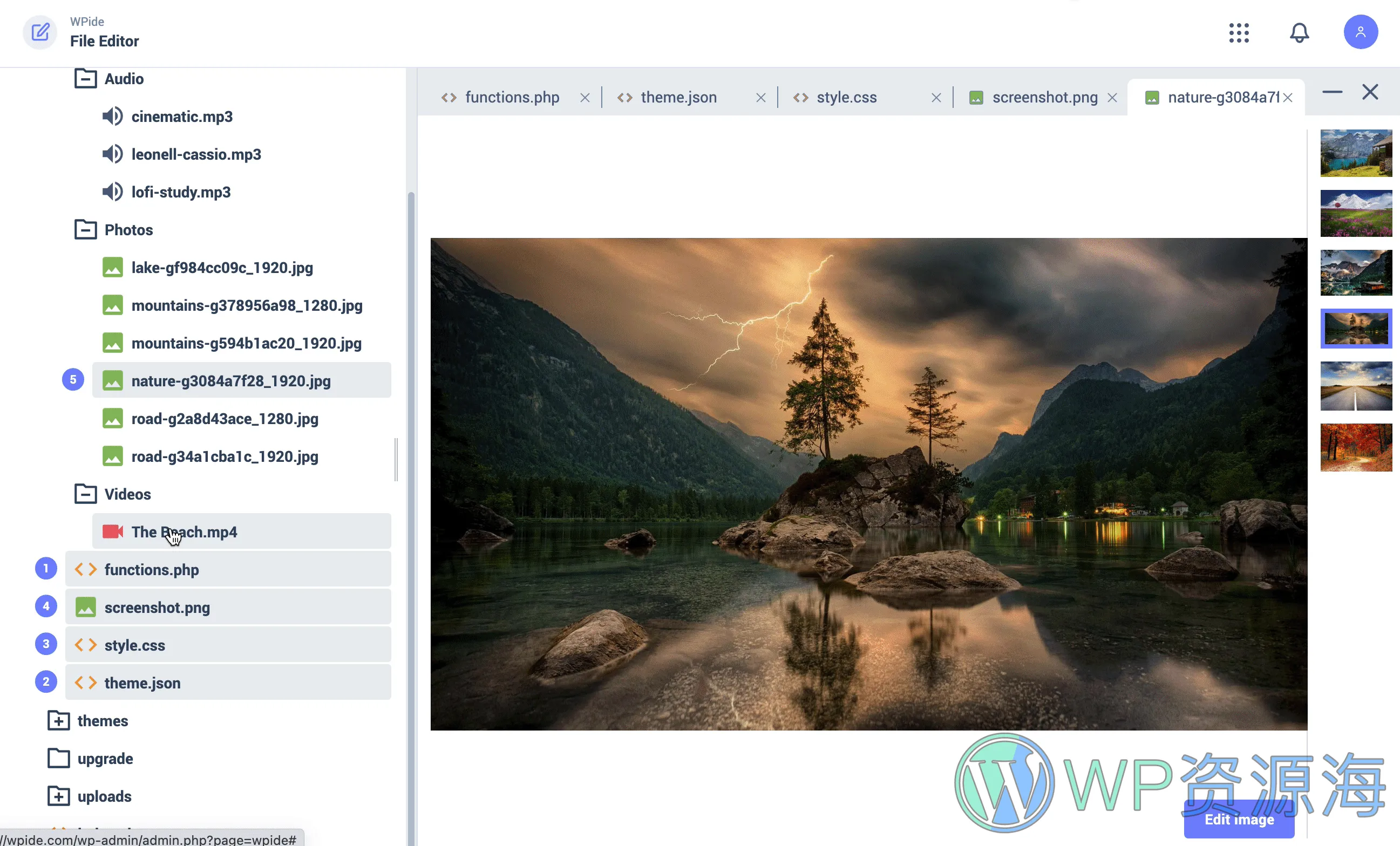 WPIDE Pro – 在线文件和数据库管理WordPress插件插图3-WP资源海