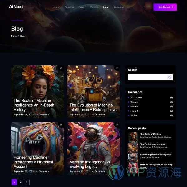 AiNext-AI机构AI公司网站模板WordPress主题插图5-WP资源海