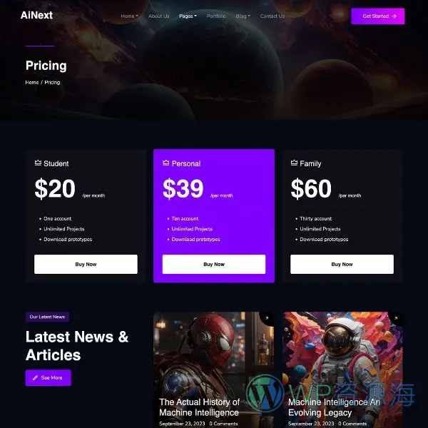AiNext-AI机构AI公司网站模板WordPress主题插图8-WP资源海